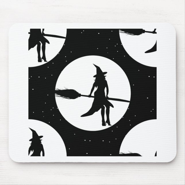 halloween witch mouse mat (Front)