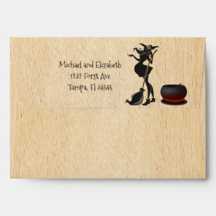 Halloween Witch October Baby Shower  Envelope