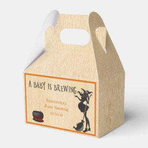 Halloween Witch October Baby Shower Thank you Favo Favour Box