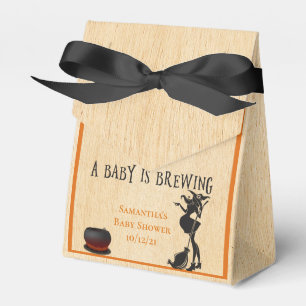 Halloween Witch October Baby Shower Thank you Favour Box