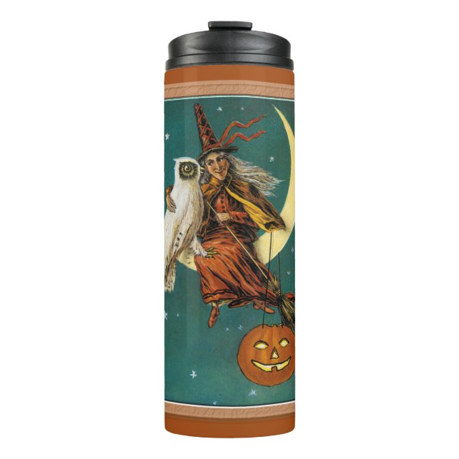  Halloween Witch & Owl  Thermal Tumbler (Front)