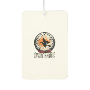 Halloween Witch Own Magic Vintage Shirt Design_1 Car Air Freshener