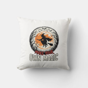 Halloween Witch Own Magic Vintage Shirt Design_1 Cushion