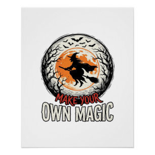 Halloween Witch Own Magic Vintage Shirt Design_1 Poster