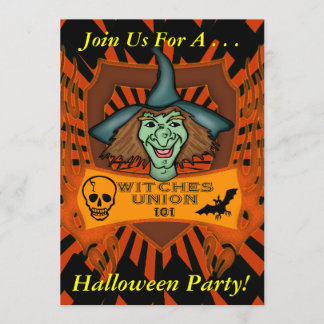 Halloween Witch Party Invitation
