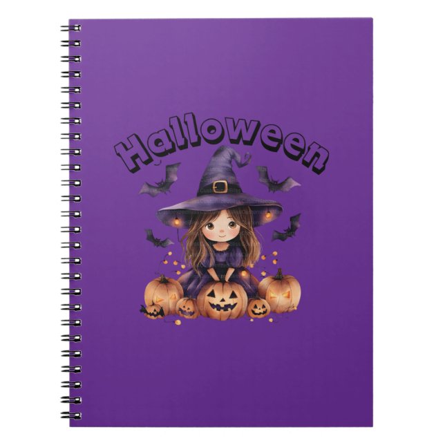Halloween Witch Photo Notebook (Front)