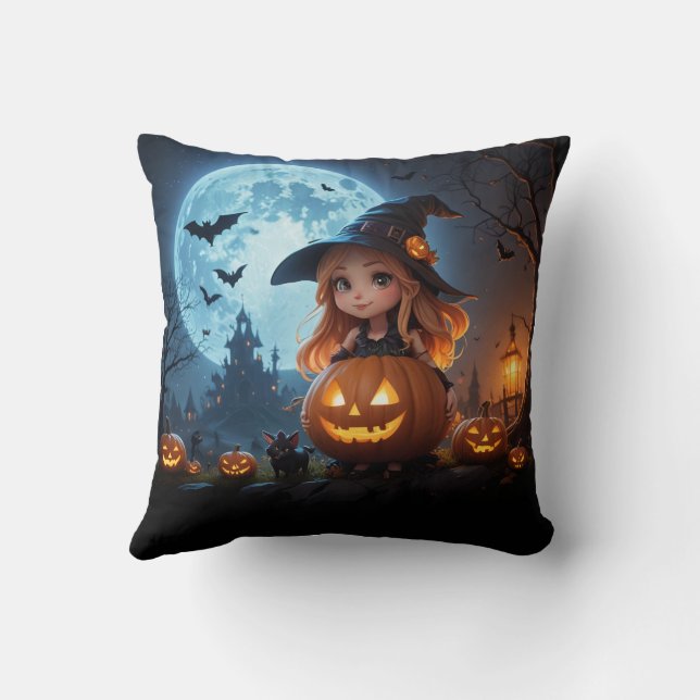 Halloween witch pillow cushion (Back)