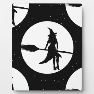 halloween witch plaque