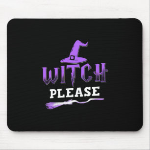Halloween Witch Please Mouse Mat