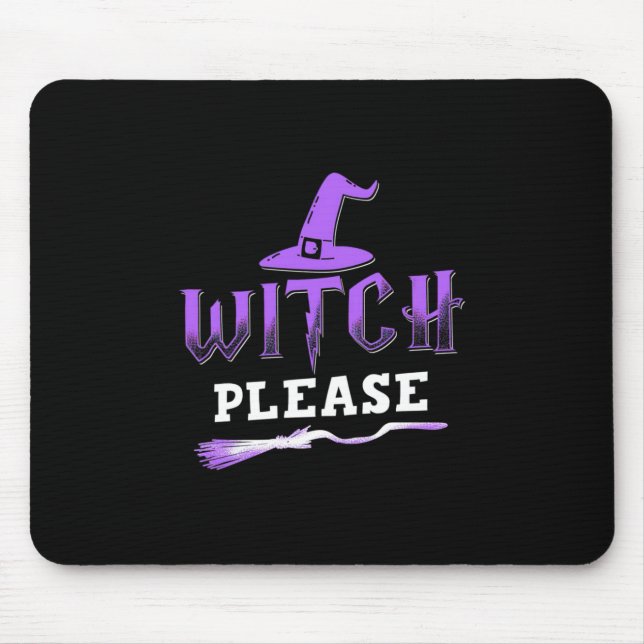 Halloween Witch Please Mouse Mat (Front)