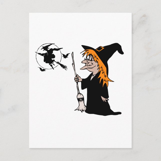 halloween witch postcard (Front)