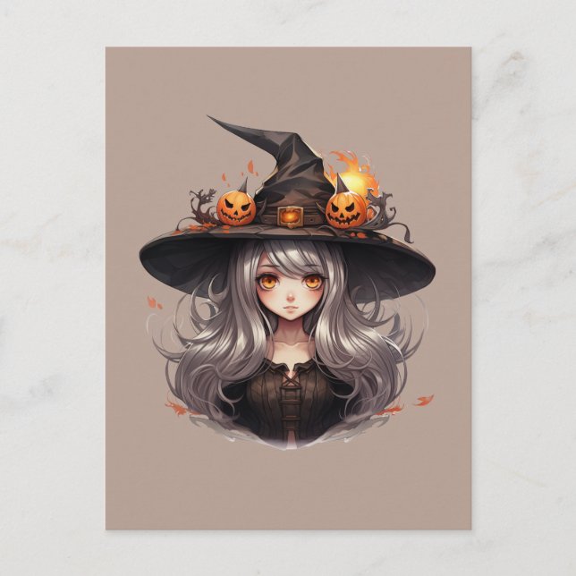Halloween Witch Postcard (Front)