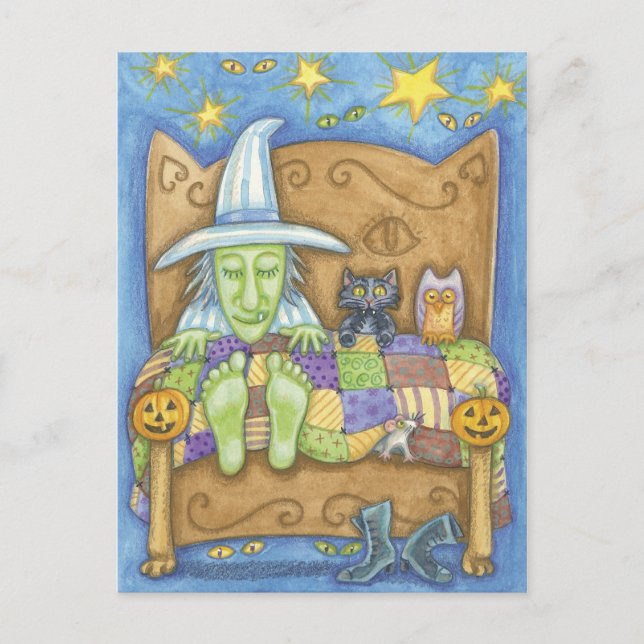 Halloween Witch Postcard (Front)