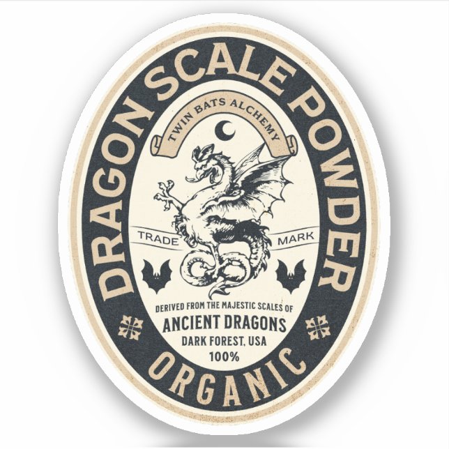 Halloween Witch Potion Apothecary Bottle Label (Front)