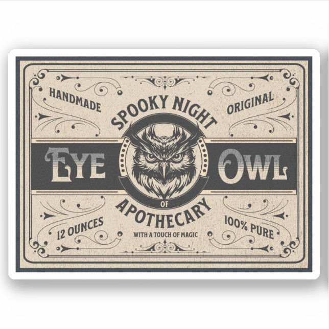 Halloween Witch Potion Apothecary Bottle Label (Front)