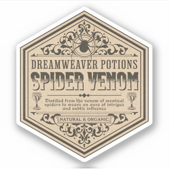 Halloween Witch Potion Apothecary Bottle Label (Front)