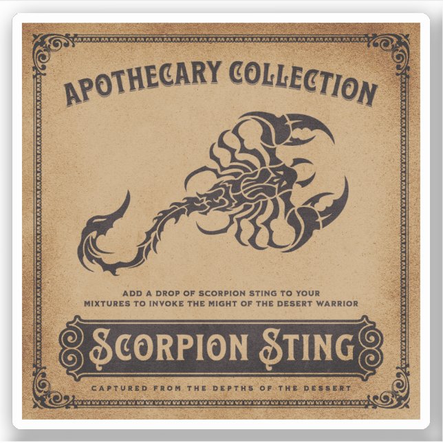 Halloween Witch Potion Apothecary Bottle Label (Front)