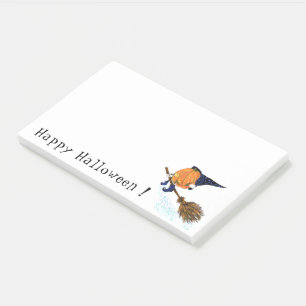 Halloween Witch Pumpkin Flying Funny Post-it Notes