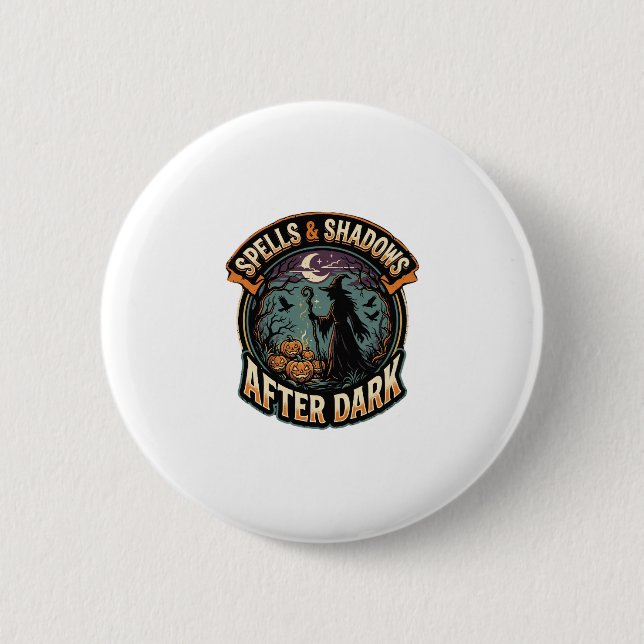 Halloween Witch Pumpkin Night 6 Cm Round Badge (Front)