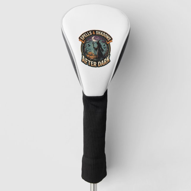 Halloween Witch Pumpkin Night Golf Head Cover (Front)