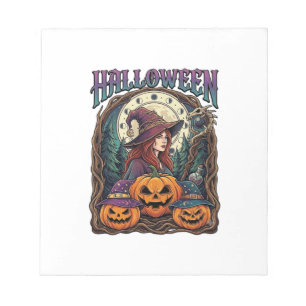 Halloween Witch Pumpkins Moon Phases_1 Notepad