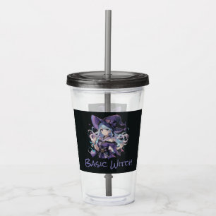 Halloween/Witch/purple Acrylic Tumbler