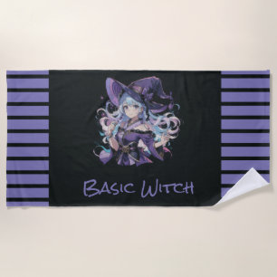 Halloween/Witch/purple Beach Towel