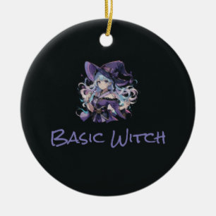 Halloween/Witch/purple Ceramic Tree Decoration