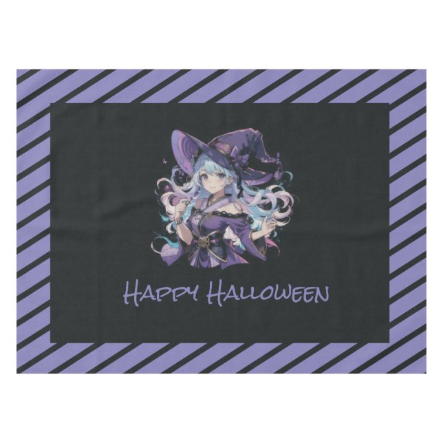 Halloween/Witch/purple  Tablecloth (Front (Horizontal))