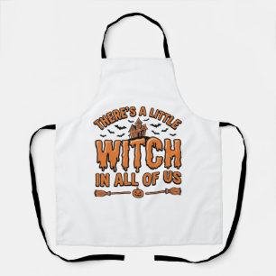 Halloween Witch Quote Vintage Vector Design_1 Apron