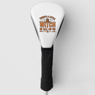 Halloween Witch Quote Vintage Vector Design_1 Golf Head Cover