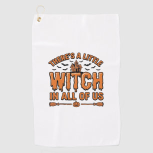 Halloween Witch Quote Vintage Vector Design_1 Golf Towel