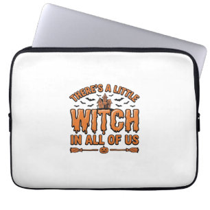 Halloween Witch Quote Vintage Vector Design_1 Laptop Sleeve