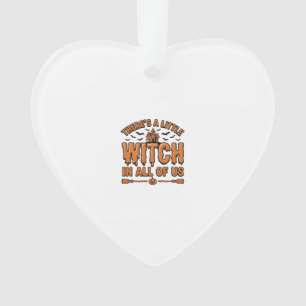 Halloween Witch Quote Vintage Vector Design_1 Ornament