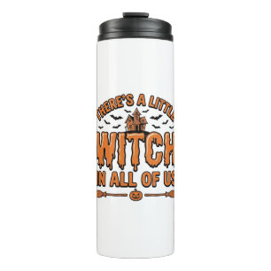 Halloween Witch Quote Vintage Vector Design_1 Thermal Tumbler