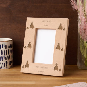 Halloween Witch Rat and Broom Custom Etched Frames