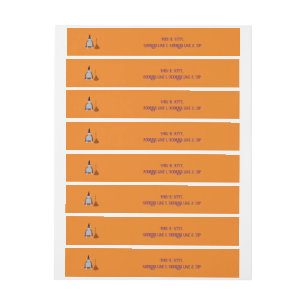 Halloween Witch Rat and Broom Custom Wraparound Address Label