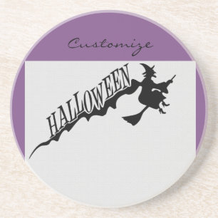 Halloween Witch Riding Broom Thunder_Cove Coaster