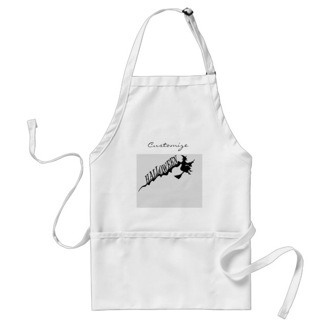 Halloween Witch Riding Broom Thunder_Cove Standard Apron (Front)