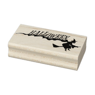 Halloween Witch Rubber Stamp