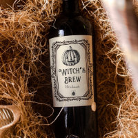 Halloween Witch’s Brew Drinks Funny Spooky  Wine 