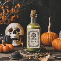 Halloween Witch’s Brew Drinks Funny Spooky  Wine 