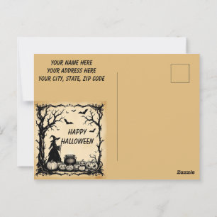 Halloween Witch"s Potion, Halloween Invitation, Postcard