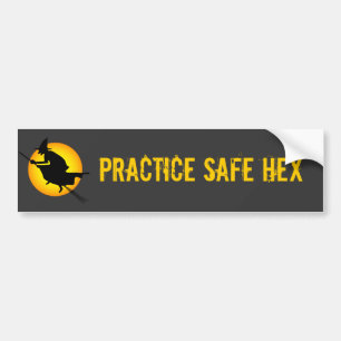 Halloween Witch Safe Hex Bumper Sticker 6