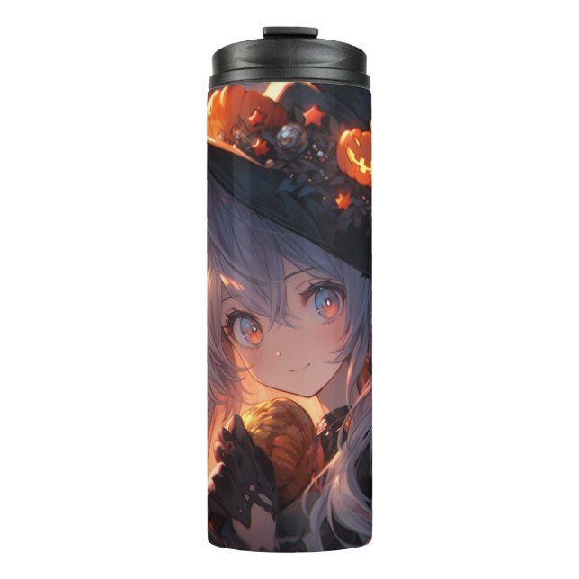 Halloween witch scene thermal tumbler (Front)