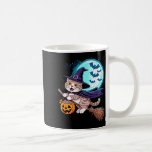 Halloween Witch Scottish Fold Moon Coupari Coffee Mug