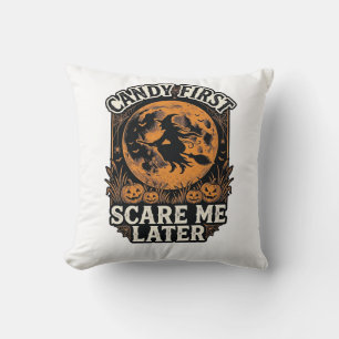 Halloween Witch Shirt Candy Scary Vintage Engravin Cushion