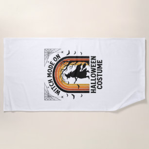 Halloween Witch Shirt Funny Costume Vintage Engrav Beach Towel