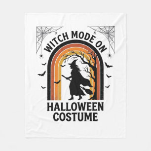 Halloween Witch Shirt Funny Costume Vintage Engrav Fleece Blanket