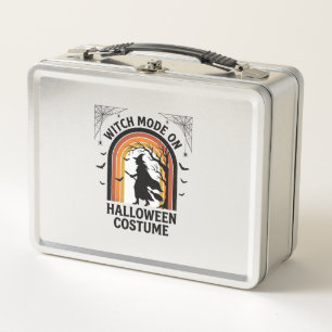 Halloween Witch Shirt Funny Costume Vintage Engrav Metal Lunch Box